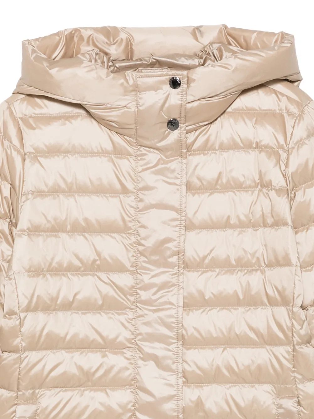 Woolrich quilted hooded coat Beige