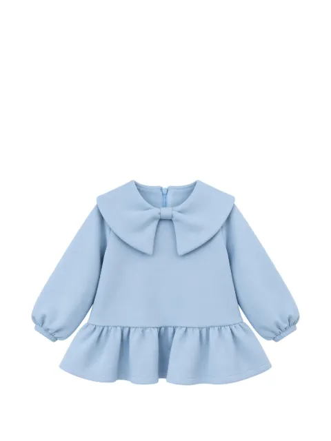 Miss Grant Kids bow-detail gathered-detail dress