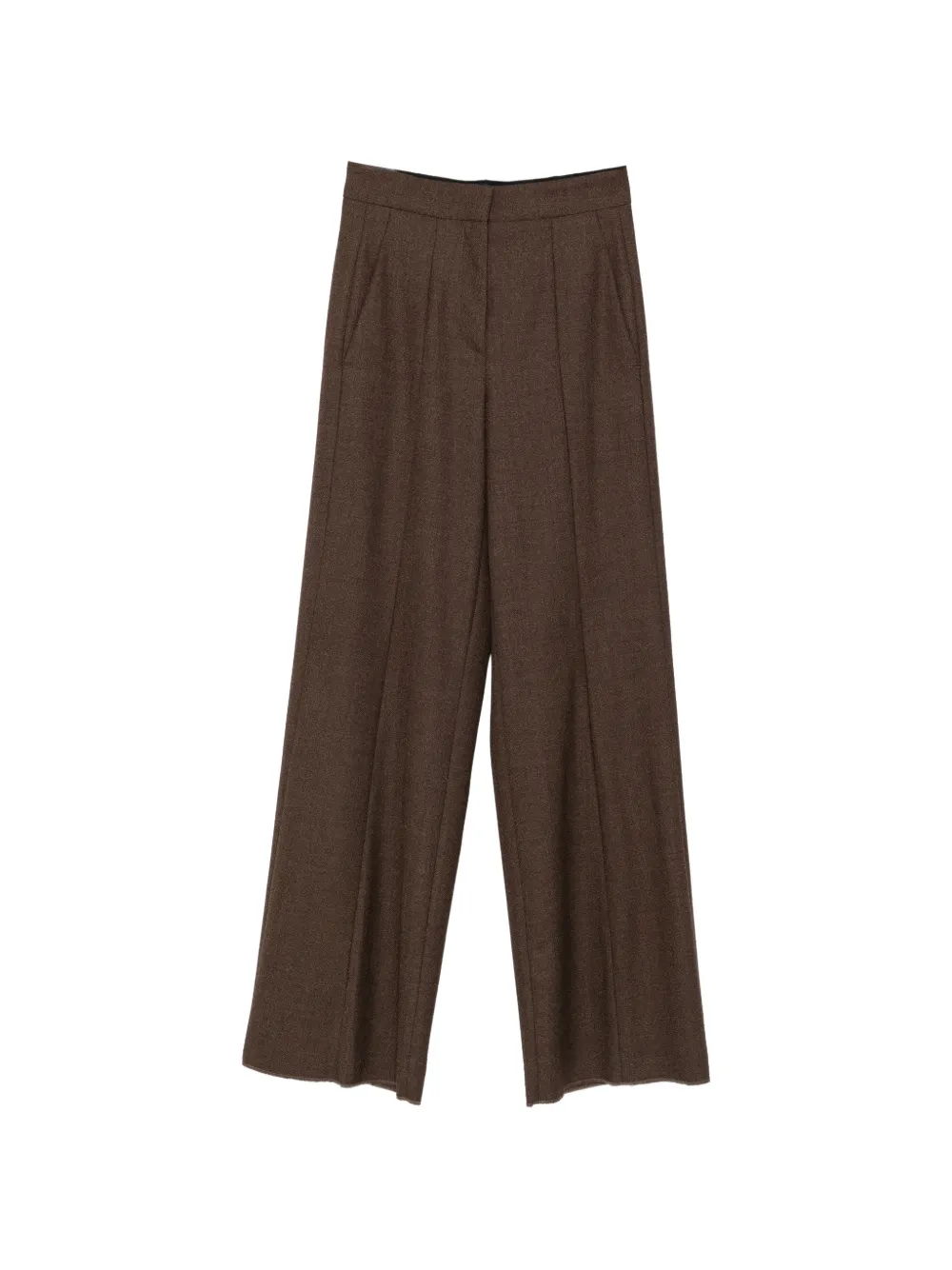 Seafarer April pressed-crease wide-leg trousers - Braun