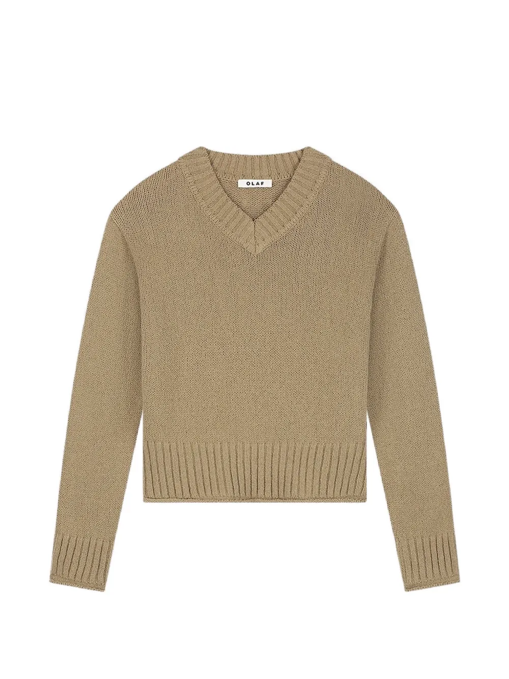 OLAF V-neck ribbed-trim sweater