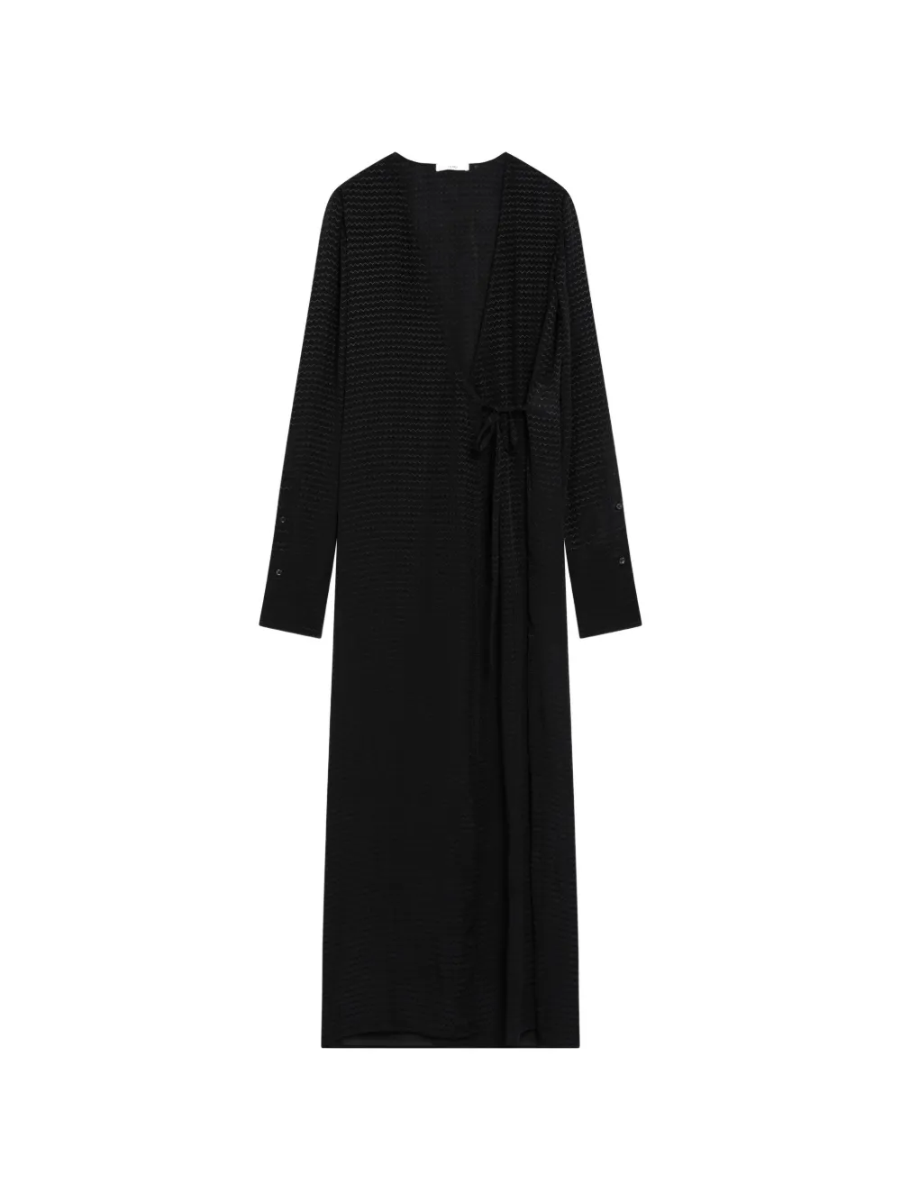 FENDI jacquard-logo wrap maxi dress