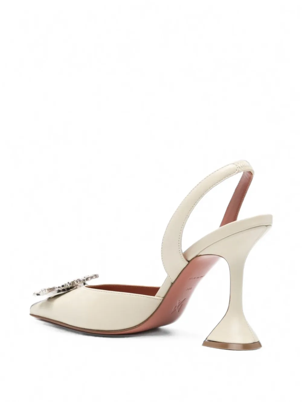 Amina Muaddi Begum crystal-embellished pumps Beige