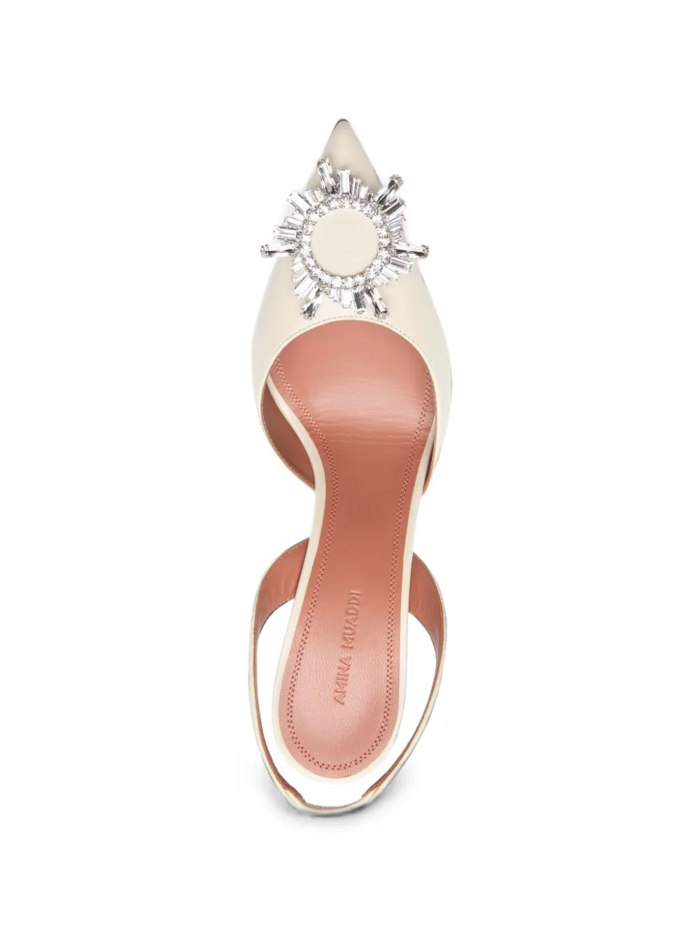Amina Muaddi Begum crystal-embellished pumps Beige