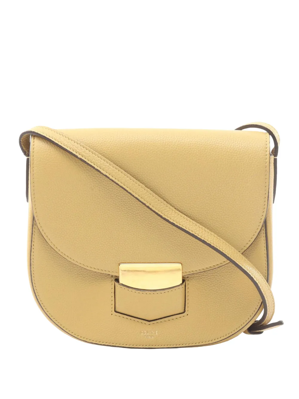 Celine Pre-Owned 2010-2026 Small Grained Calfskin Trotteur crossbody bag - Yellow