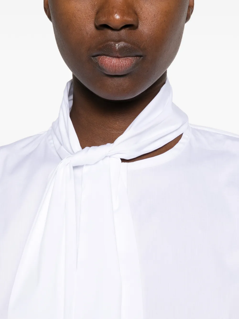 Le Sarte Pettegole Blouse met strik Wit