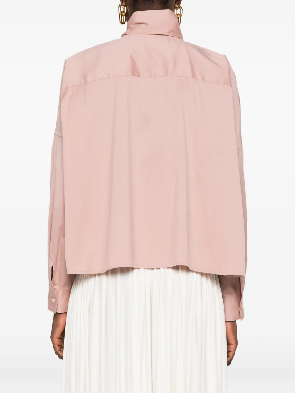 Le Sarte Pettegole Blouse met strik en knopen Roze