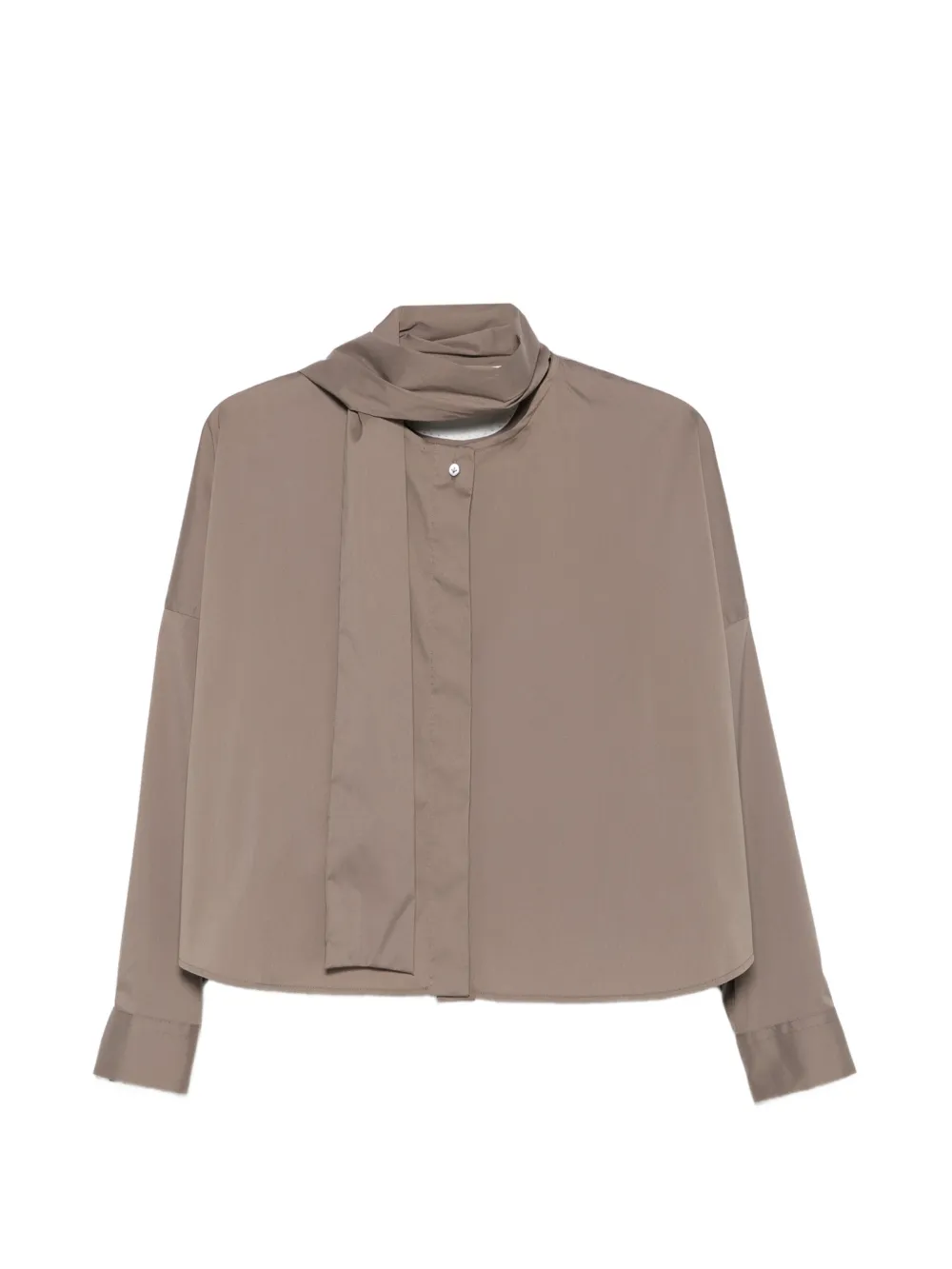 Le Sarte Pettegole Camicia a collo alto con inserti - Toni neutri