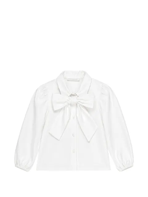 Miss Grant Kids camisa manga larga con detalle moño