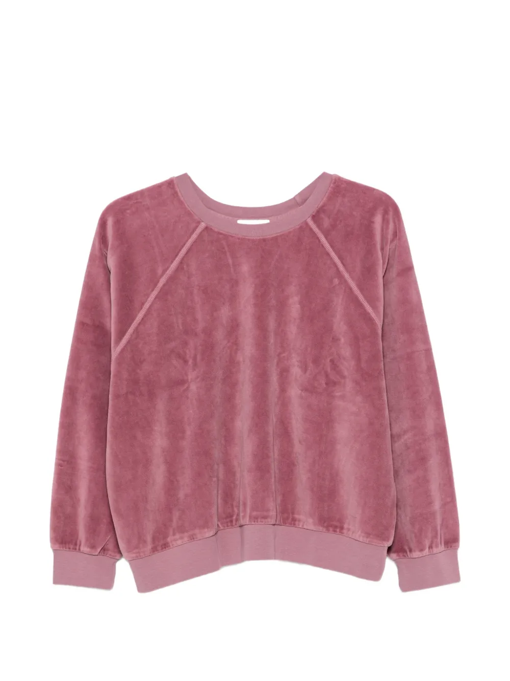 Suzie Kondi Samos Velours-Pullover mit Raglanärmeln - Rosa