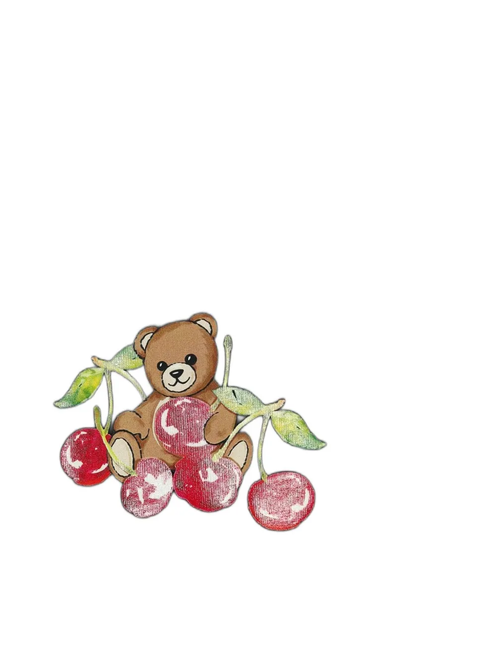 Moschino Kids Teddy Bear T-shirt met kersenprint Zwart