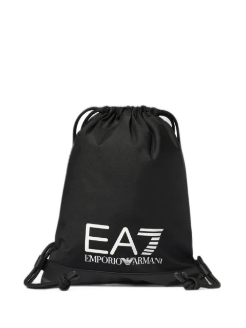 Ea7 Emporio Armani logo-print drawstring backpack