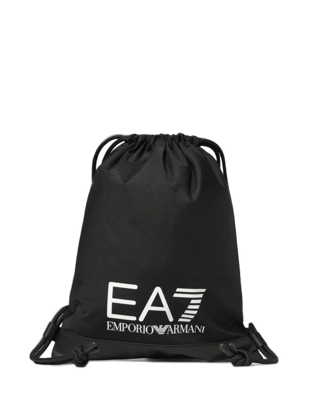 Ea7 Emporio Armani logo-print drawstring backpack - Nero