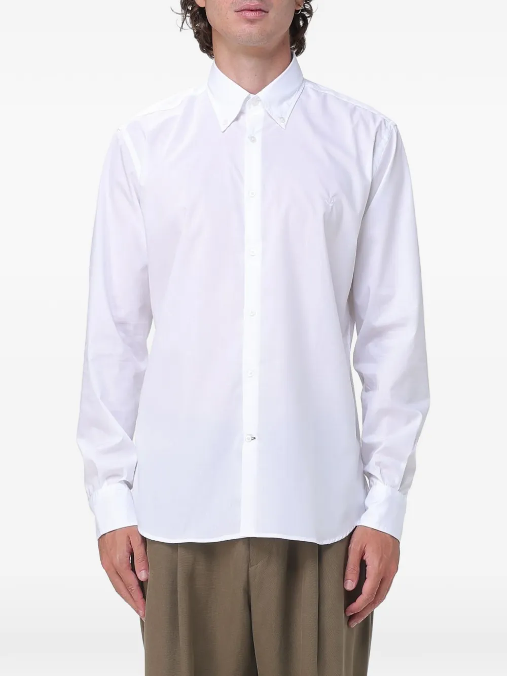 Brooksfield Oxford Cotton Shirt In White