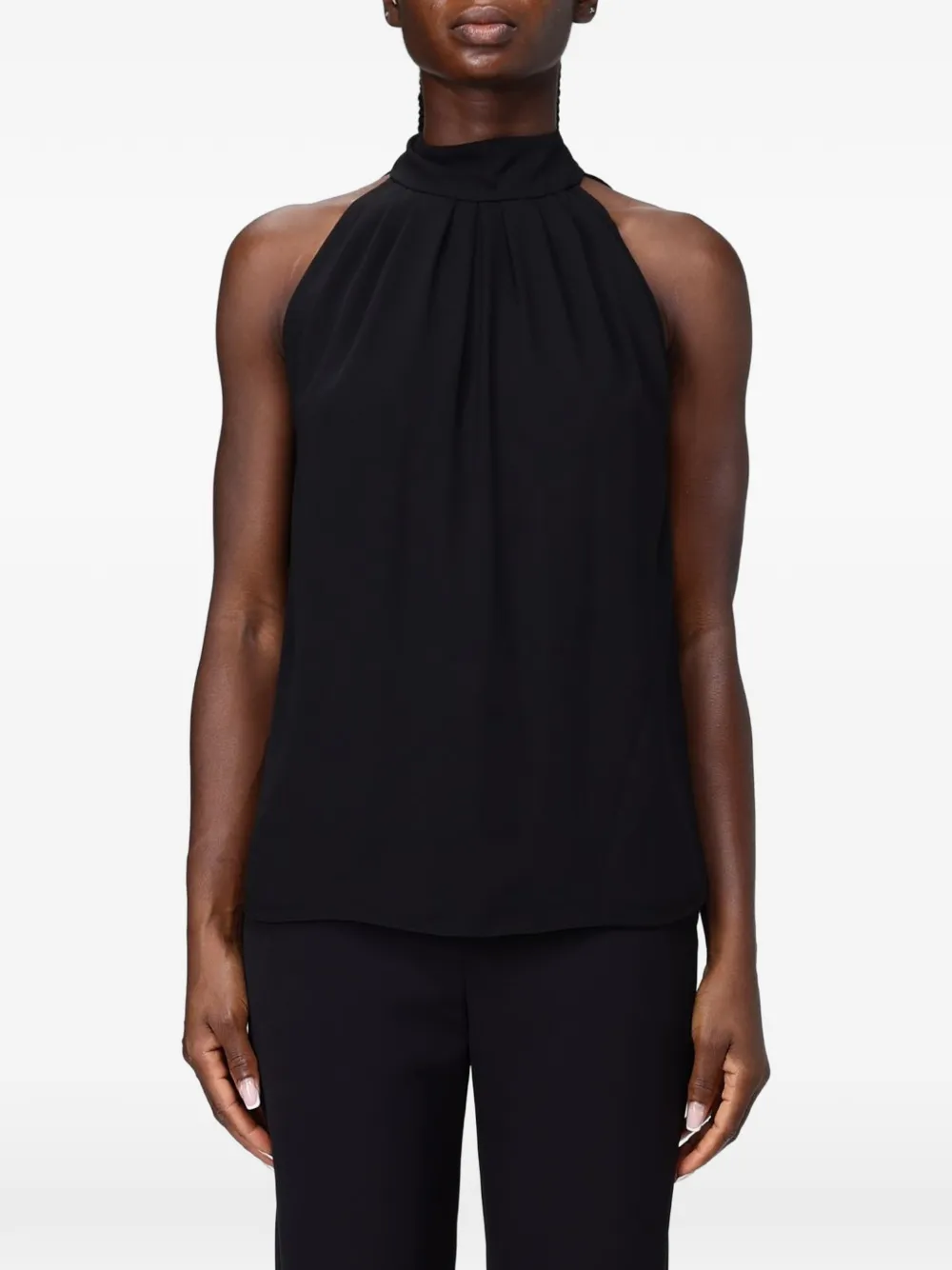 Hanita pleated halterneck top - Nero