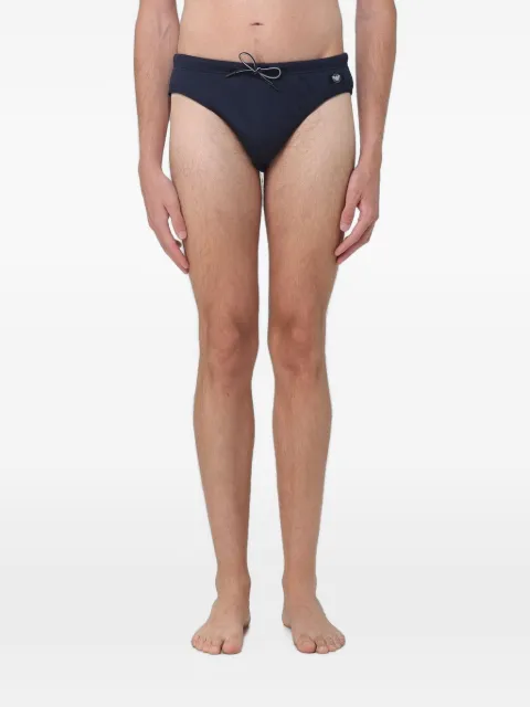 Emporio Armani drawstring logo-patch swim briefs
