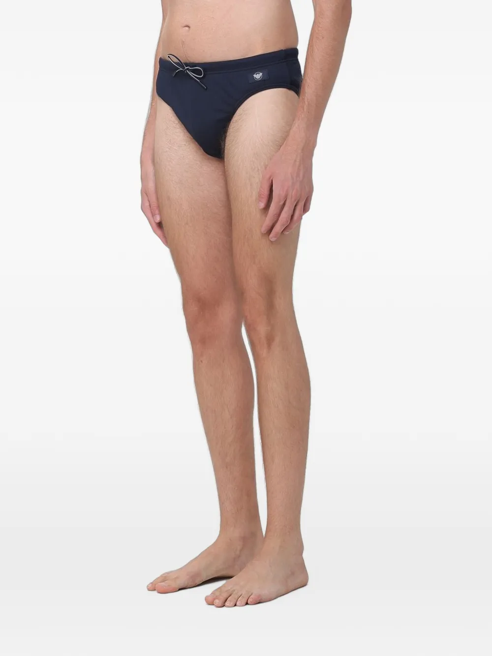 Emporio Armani Zwembroek met trekkoord en logo-patch Blauw
