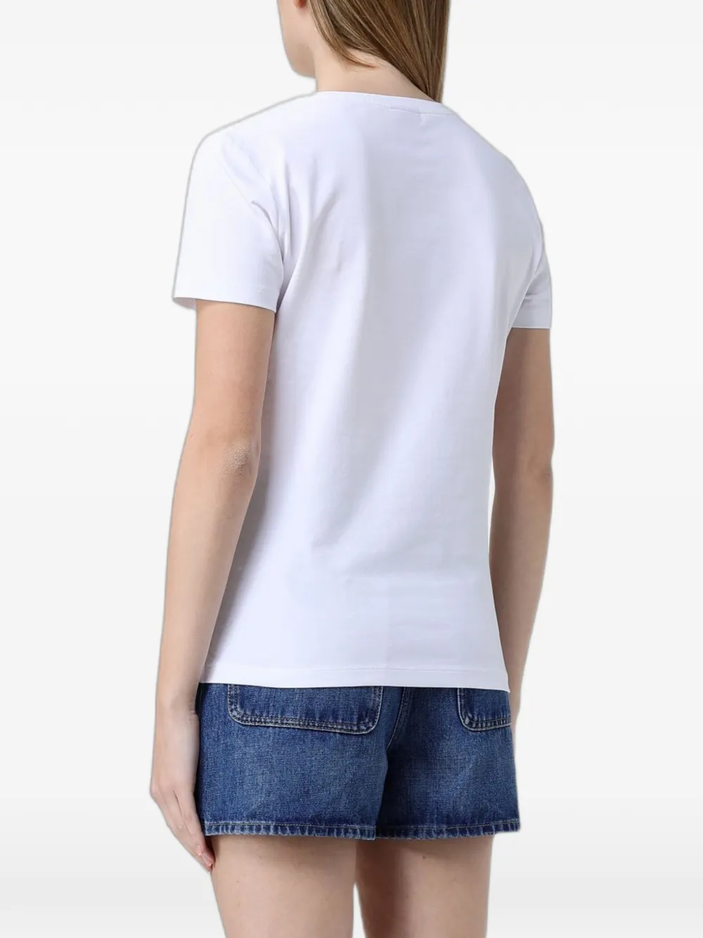 Ea7 Emporio Armani T-shirt met palmboomprint Wit