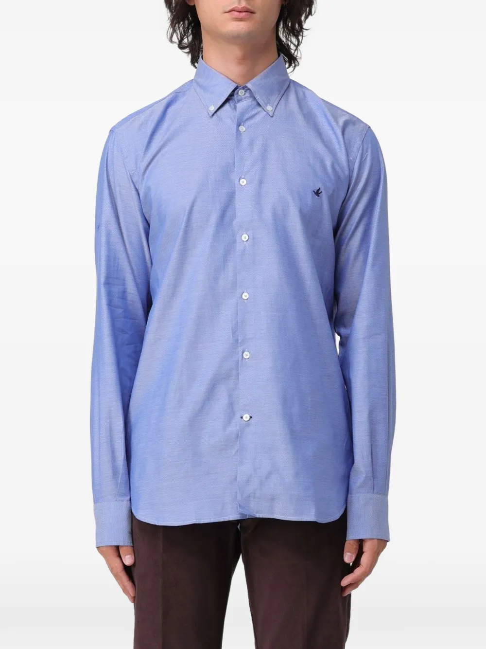 Brooksfield Button-down Oxford Shirt In Blue