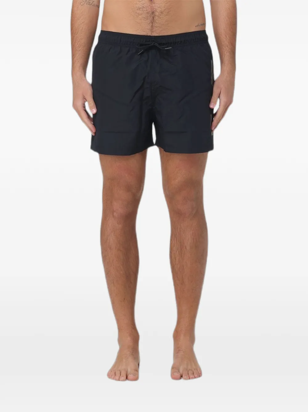 Ea7 Emporio Armani logo-print drawstring swim shorts
