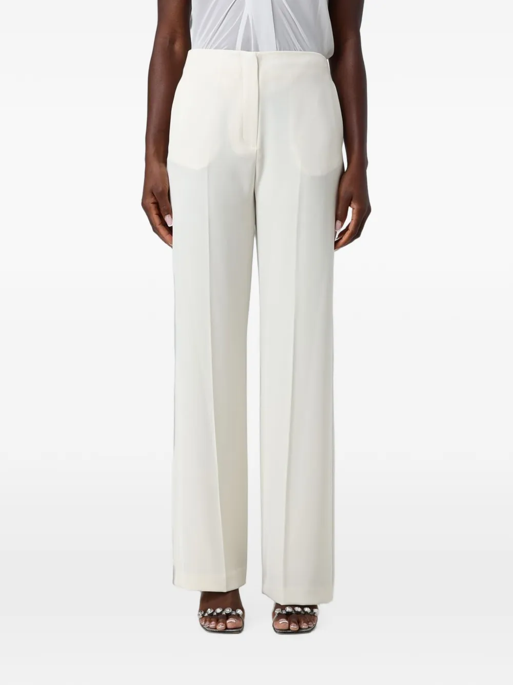 Hanita pressed-crease trousers - Bianco