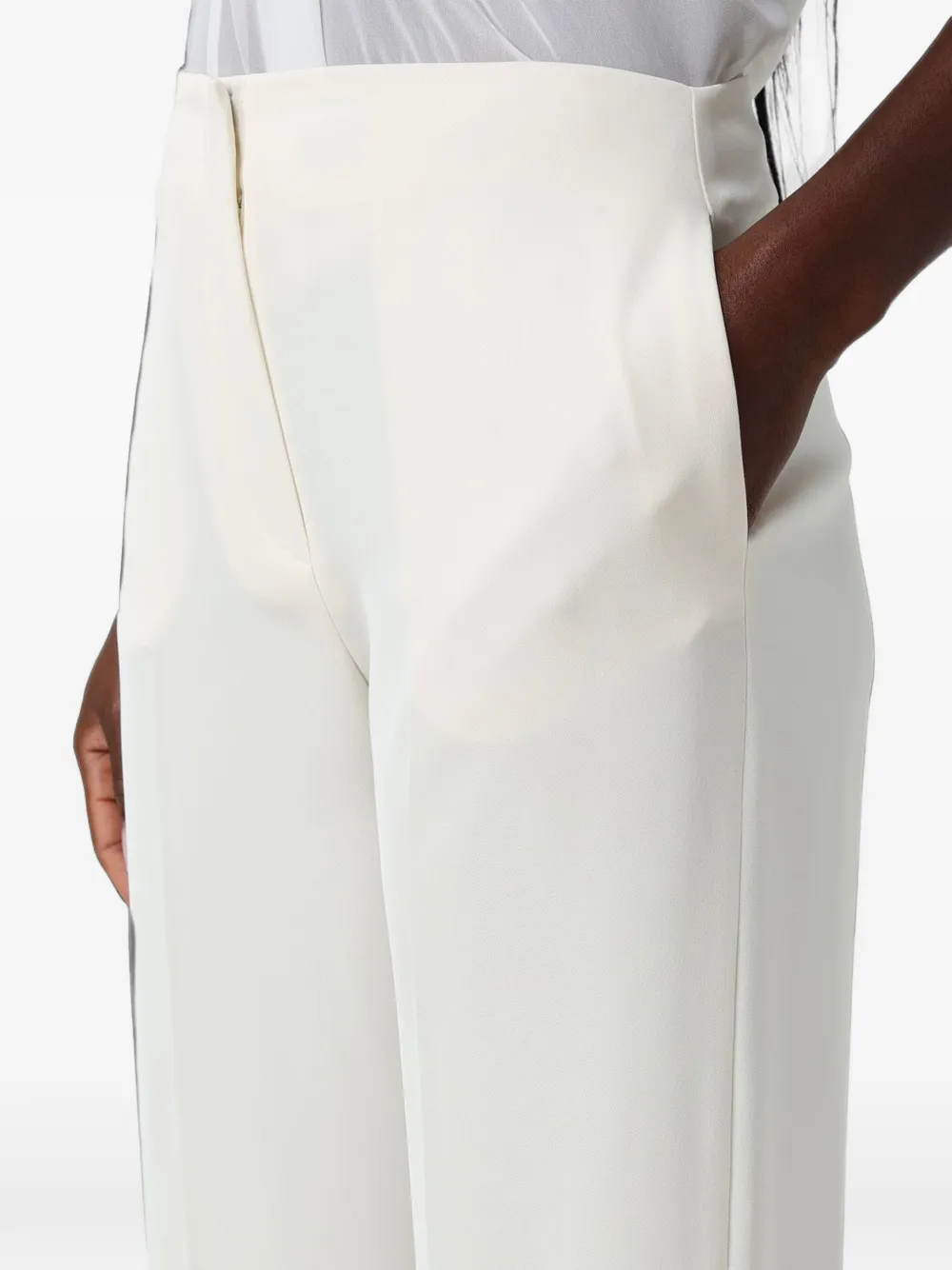 Hanita Geplooide broek Wit
