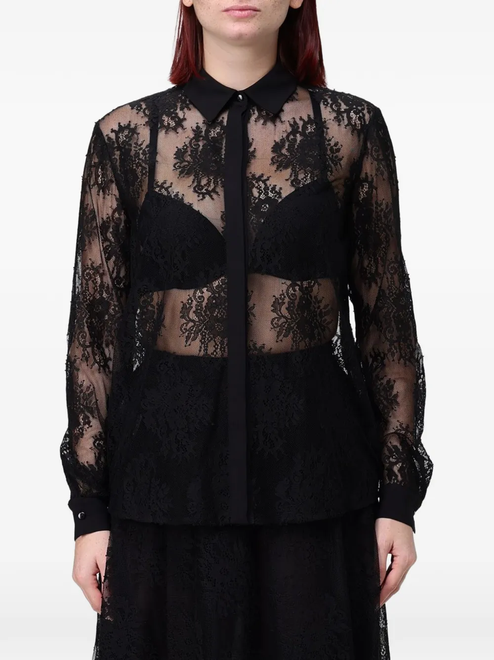 Hanita lace-patterned shirt
