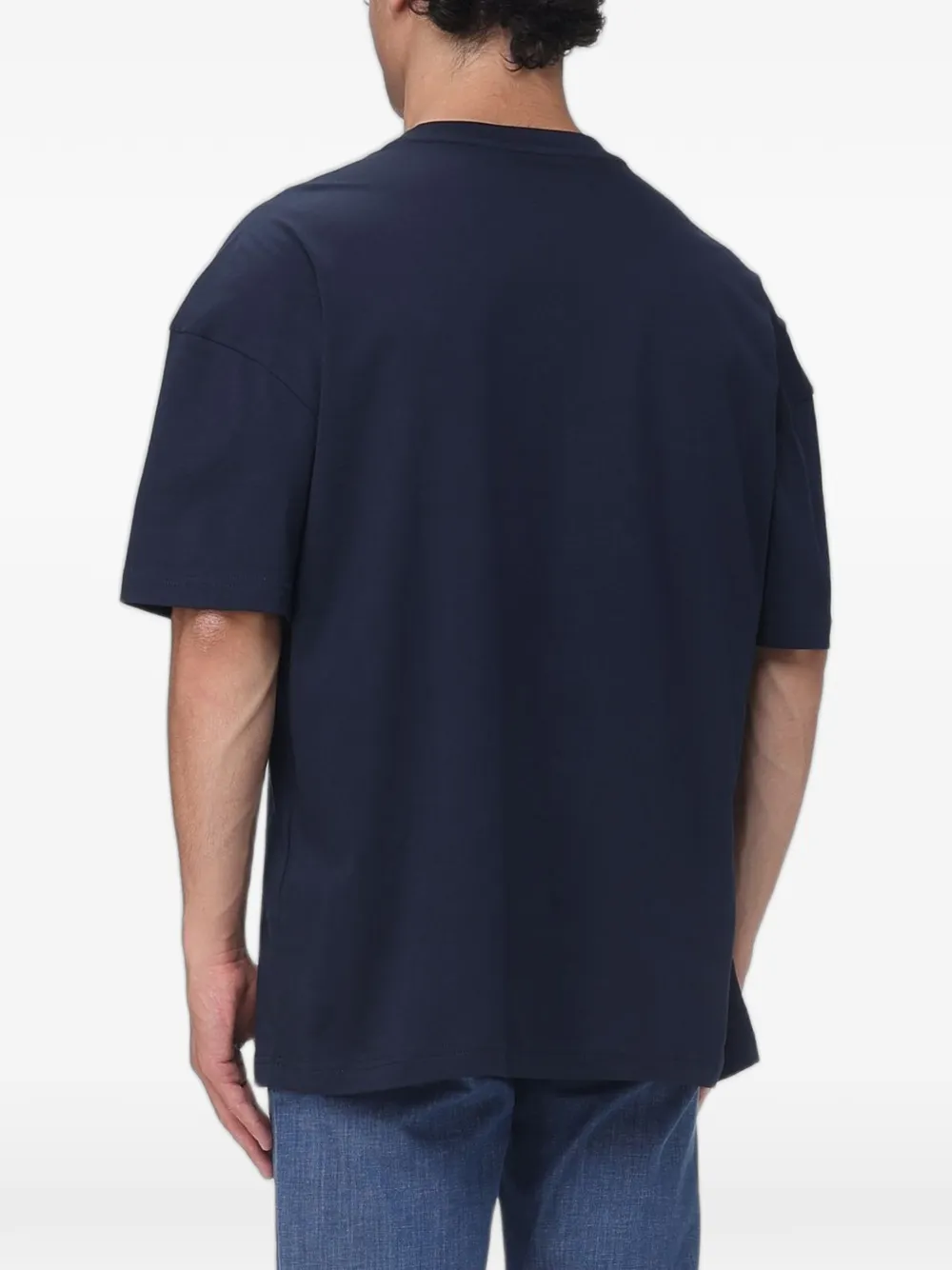 Ea7 Emporio Armani T-shirt met logoprint Blauw