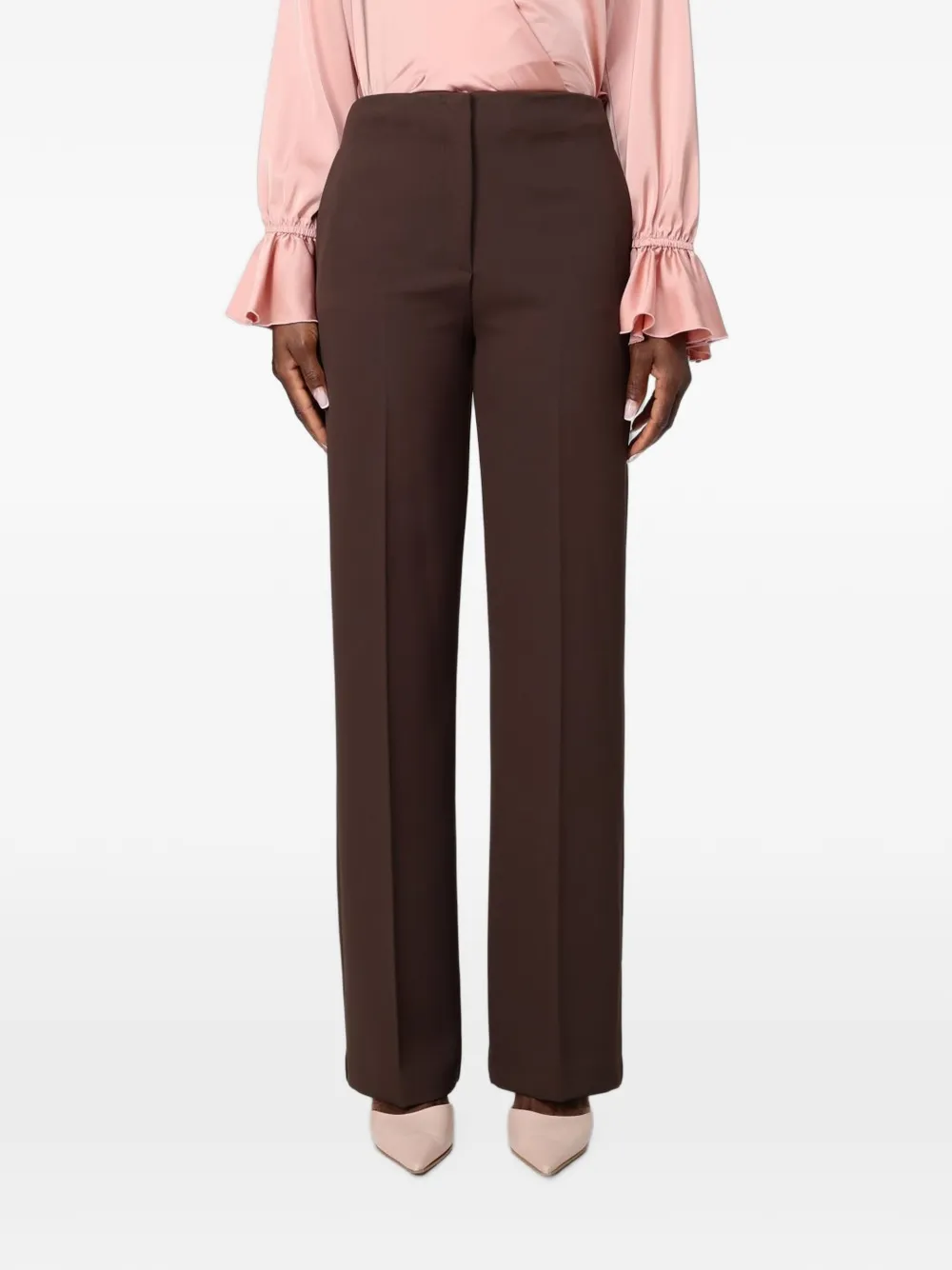 Hanita pressed-crease straight-leg trousers