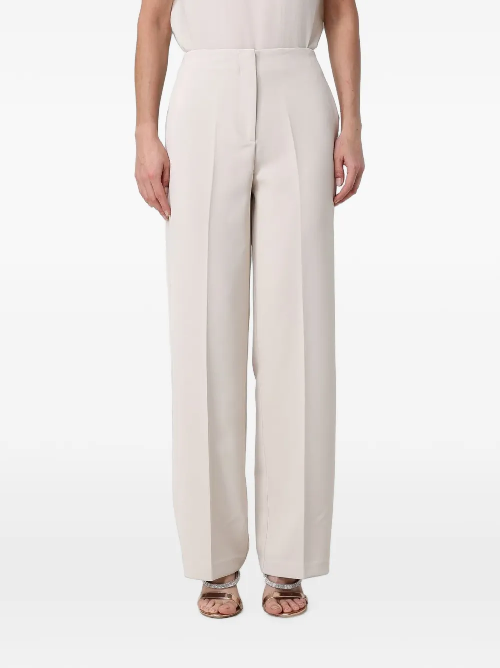 Hanita pressed-crease straight-leg trousers