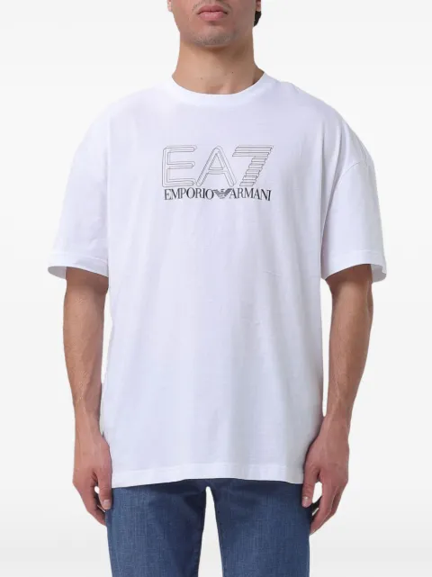 Ea7 Emporio Armani logo-print cotton T-shirt