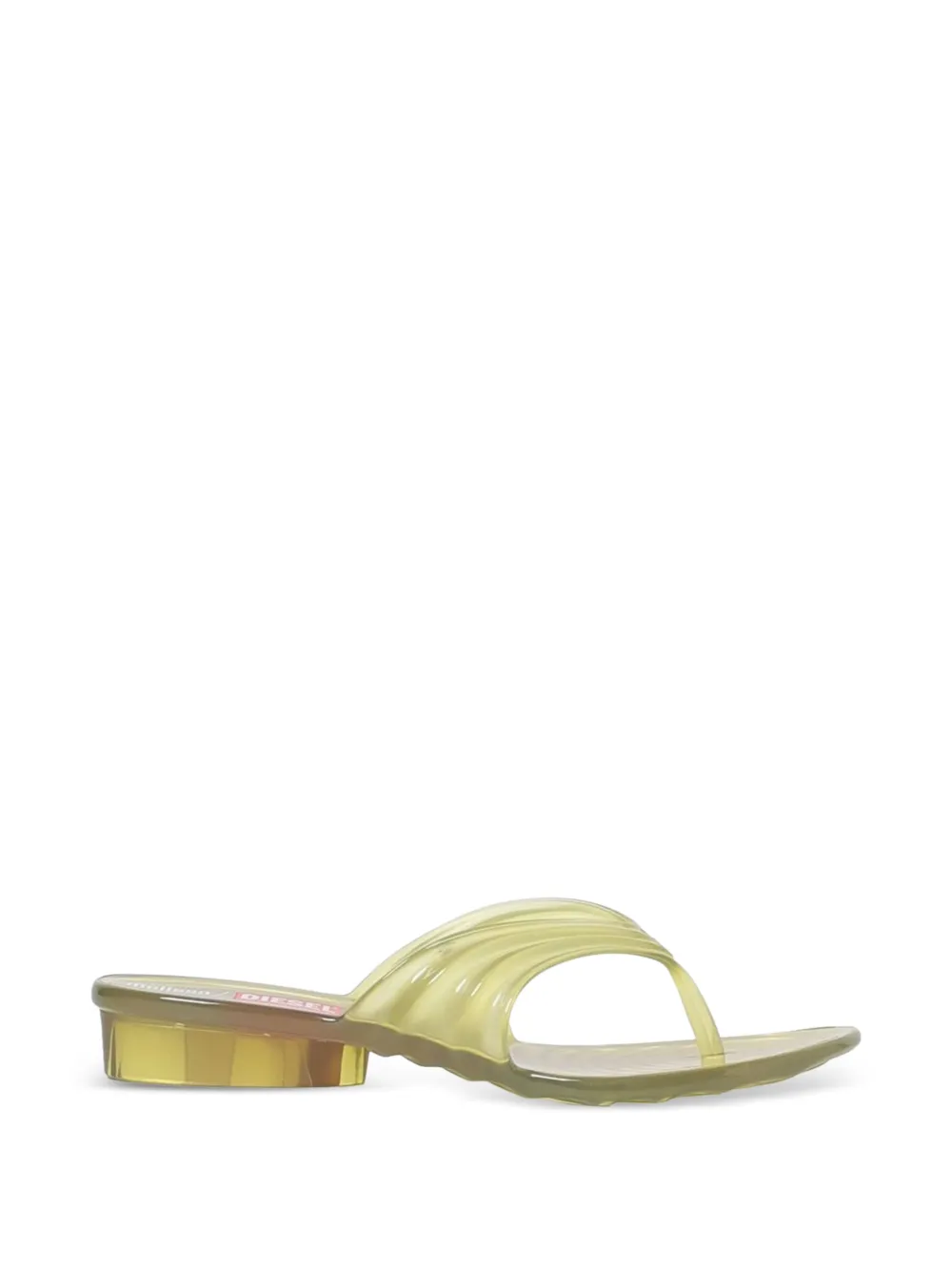Melissa x Diesel ribbed-detail sandals - Jaune