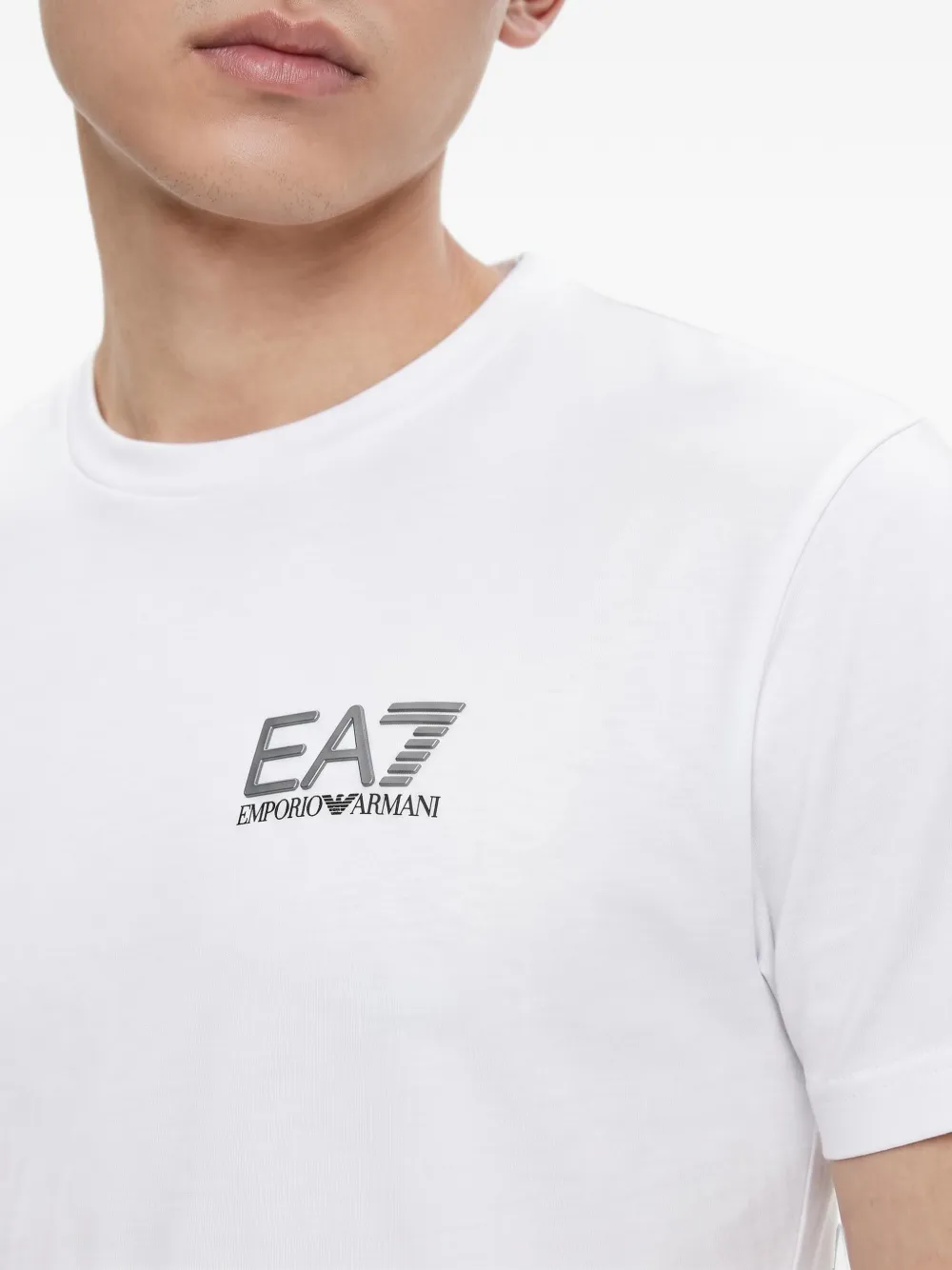 Ea7 Emporio Armani T-shirt met logoprint Wit