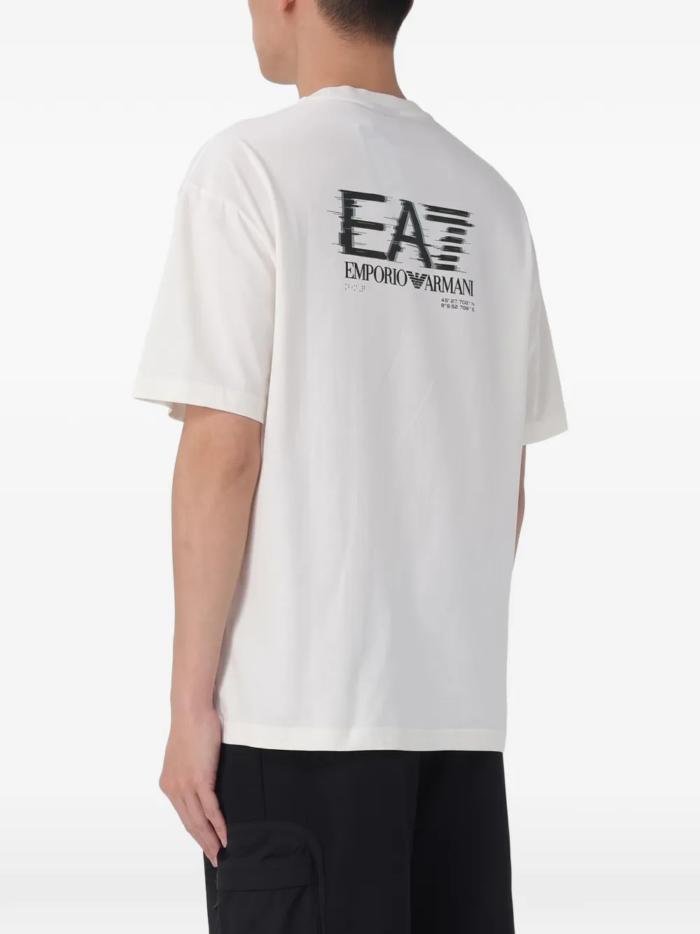 Ea7 Emporio Armani T-shirt met logoprint Wit