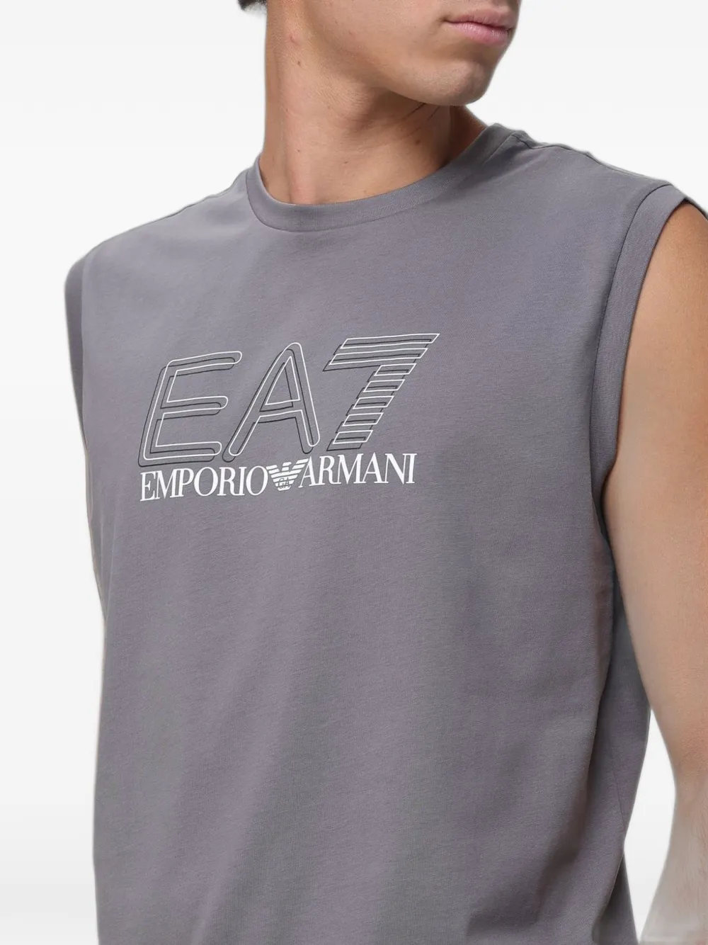 Ea7 Emporio Armani Visibility tanktop met logo-print Grijs