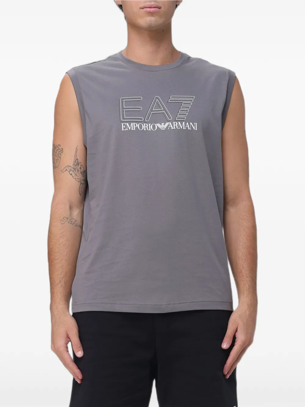 Ea7 Emporio Armani Visibility logo-print vest - Grigio