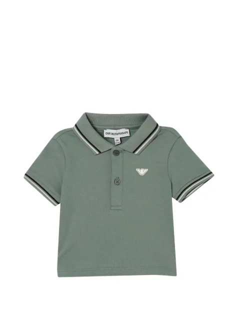 Emporio Armani Kids logo-patch tipped polo shirt