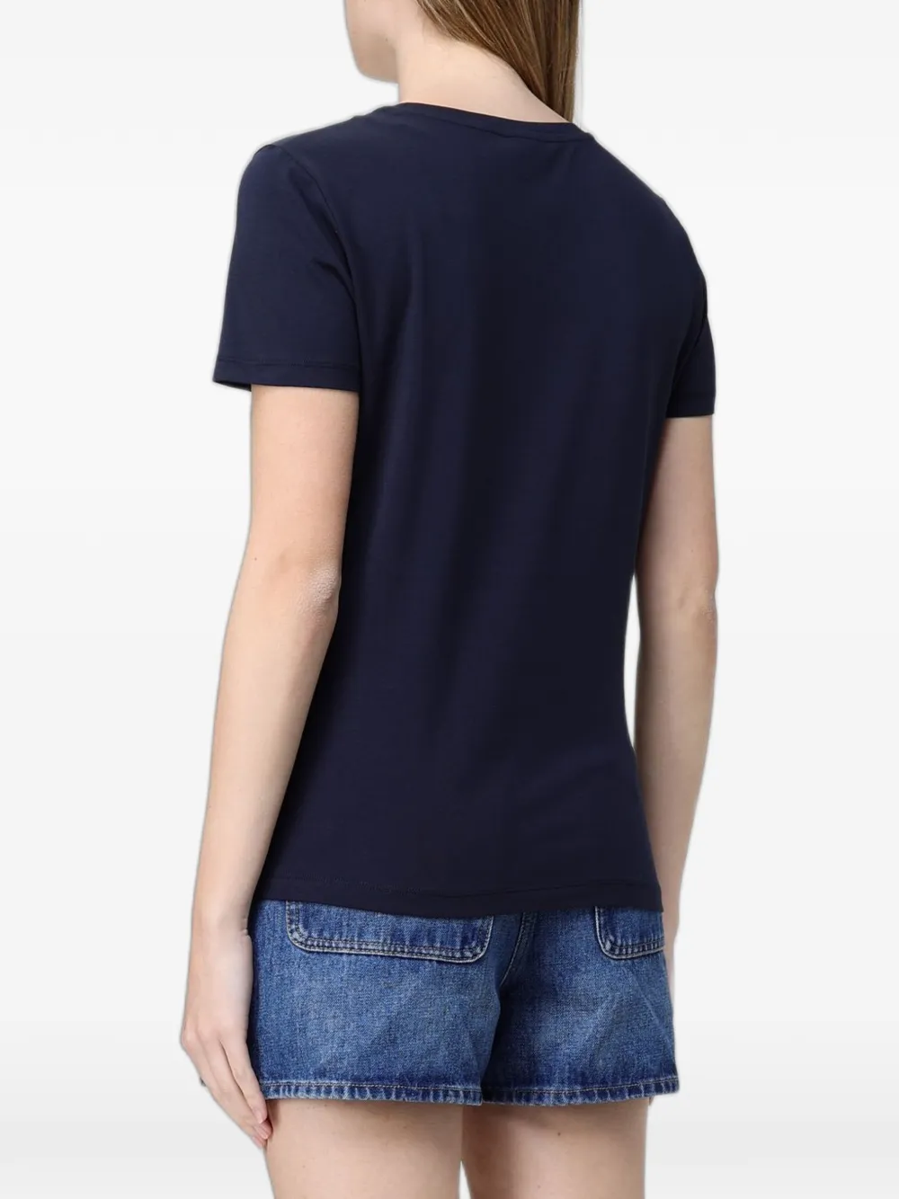 Ea7 Emporio Armani T-shirt met palmboomprint Blauw
