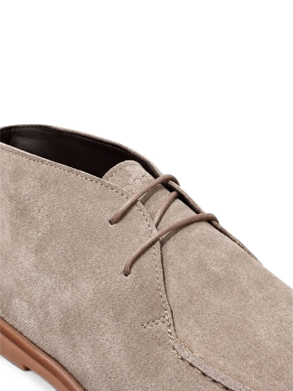 Poche Paris Cipele suede lace-up boots Beige