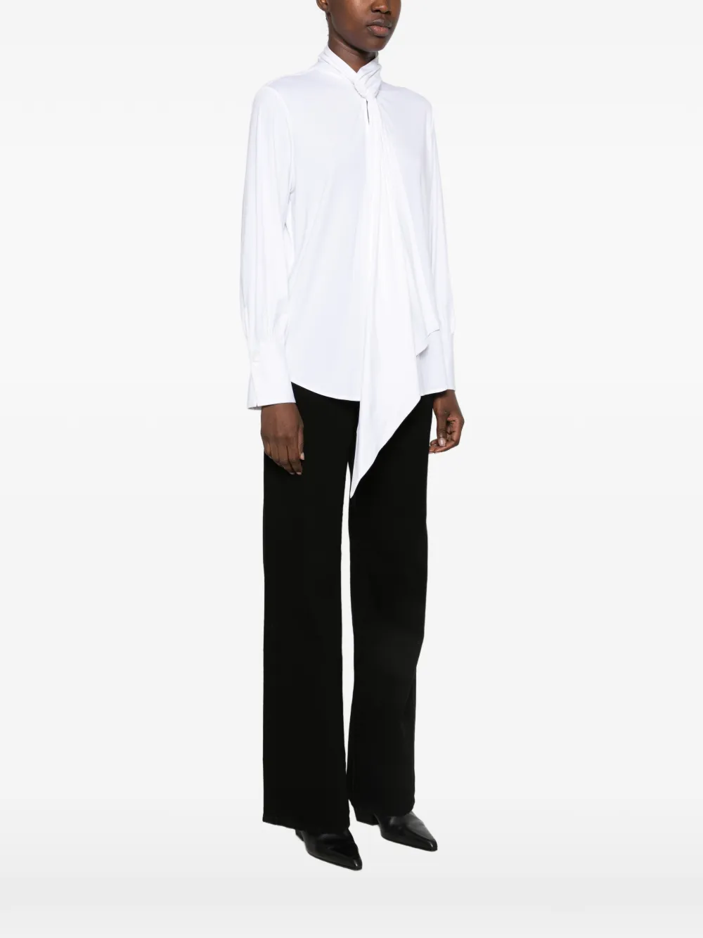 Le Sarte Pettegole Blouse met gedrapeerd detail Wit