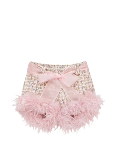 Miss Grant Kids Shorts con bordo in pelliccia