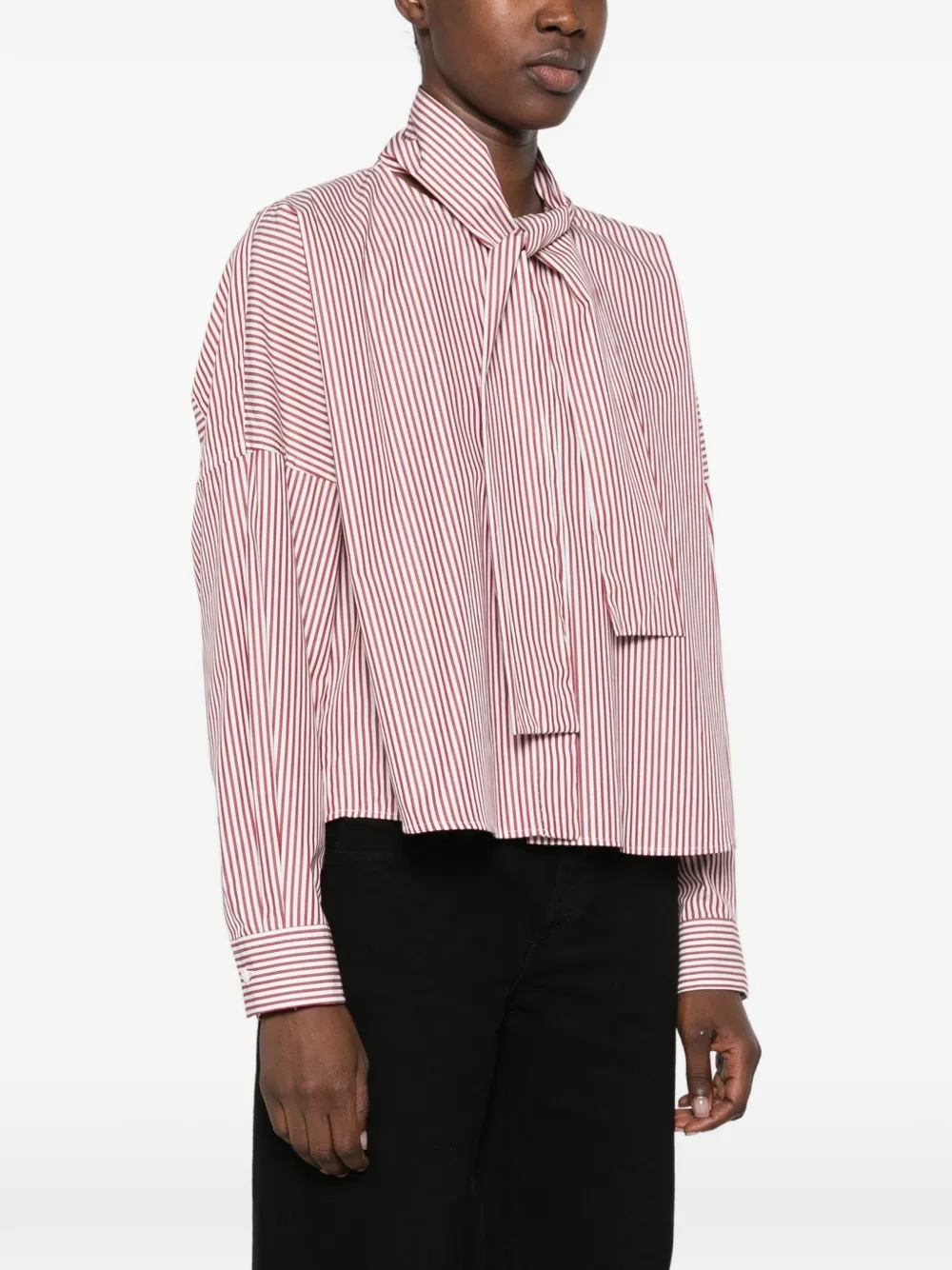 Le Sarte Pettegole Gestreepte blouse Wit