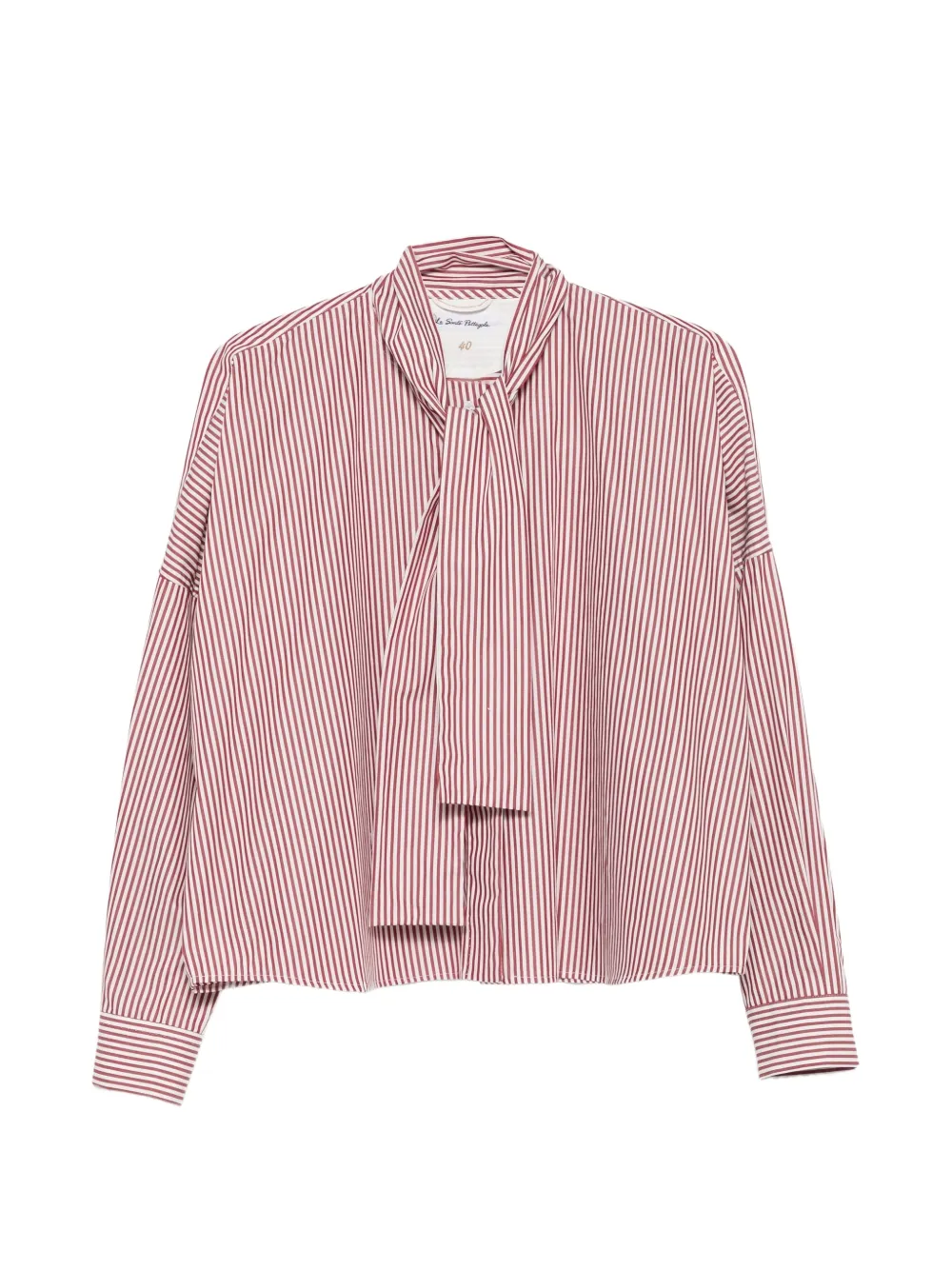 Le Sarte Pettegole chemise rayée à col lavallière - Blanc
