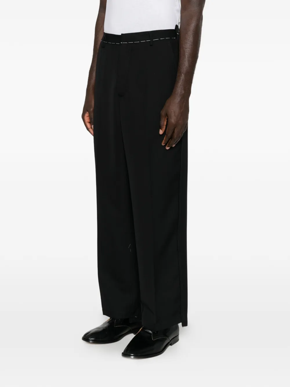 Costumein Broek met contrasterende stiksels Zwart