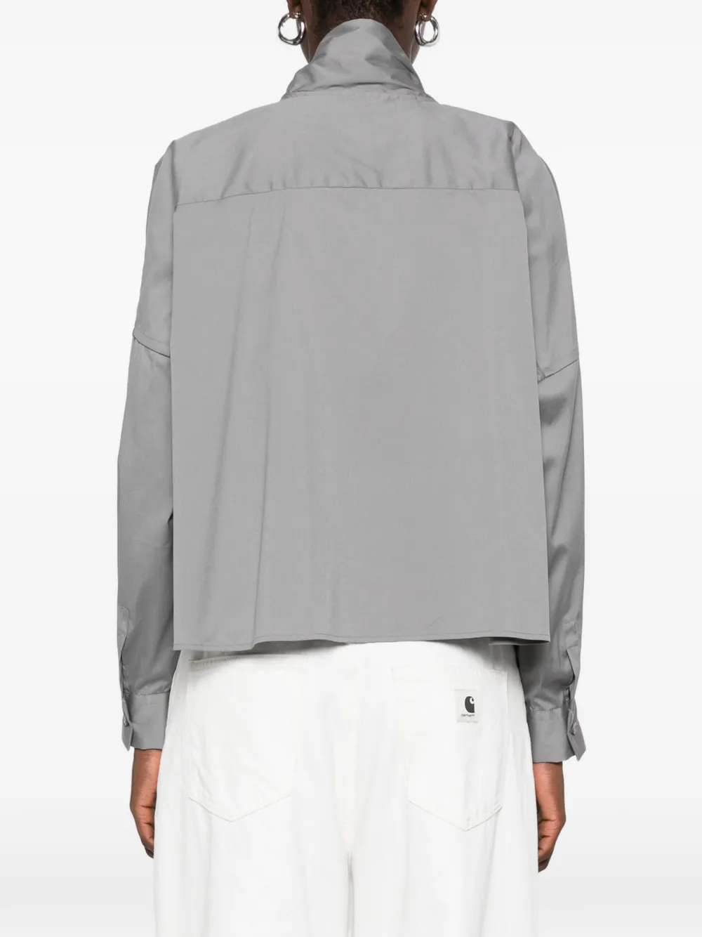 Le Sarte Pettegole Blouse met vlakken en sjaaldetail Grijs