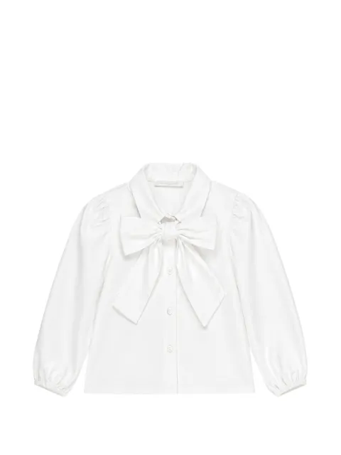 Miss Grant Kids bow-detail long-sleeve shirt