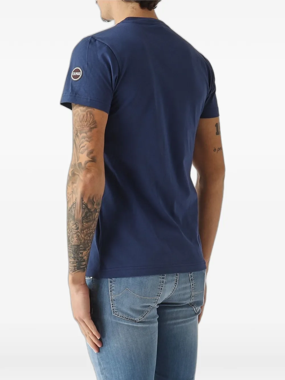 Colmar T-shirt met logopatch Blauw