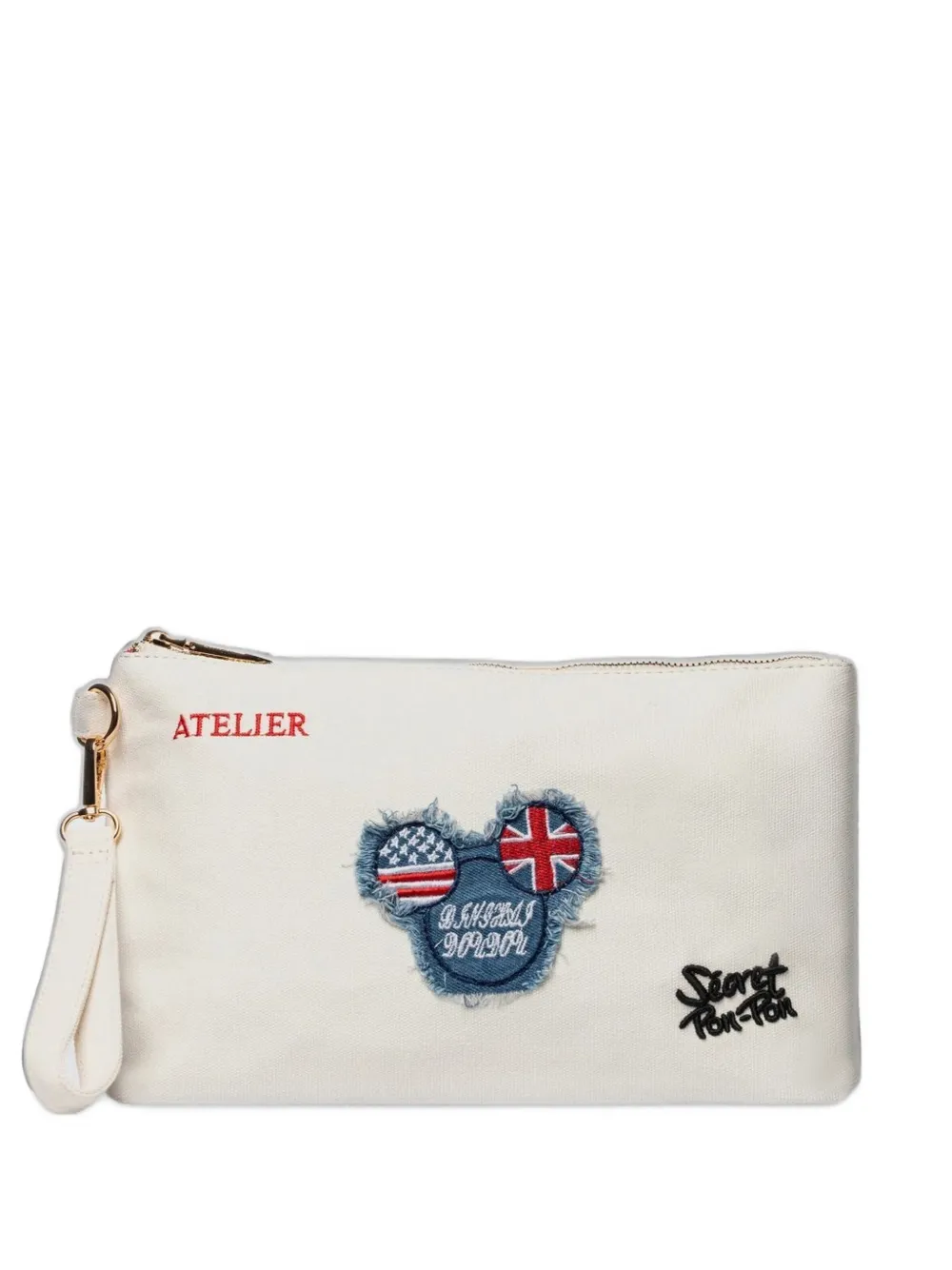 Secret Pon Pon Saint Tropez patch-detail pouch