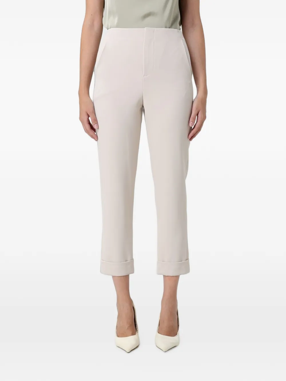 Hanita turn-up cuff trousers