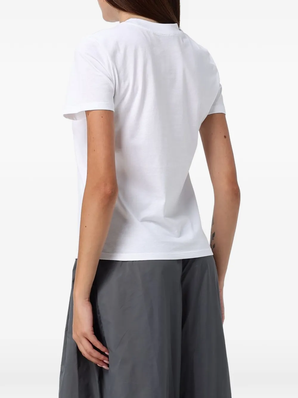 Emporio Armani sequin-logo T-shirt Wit