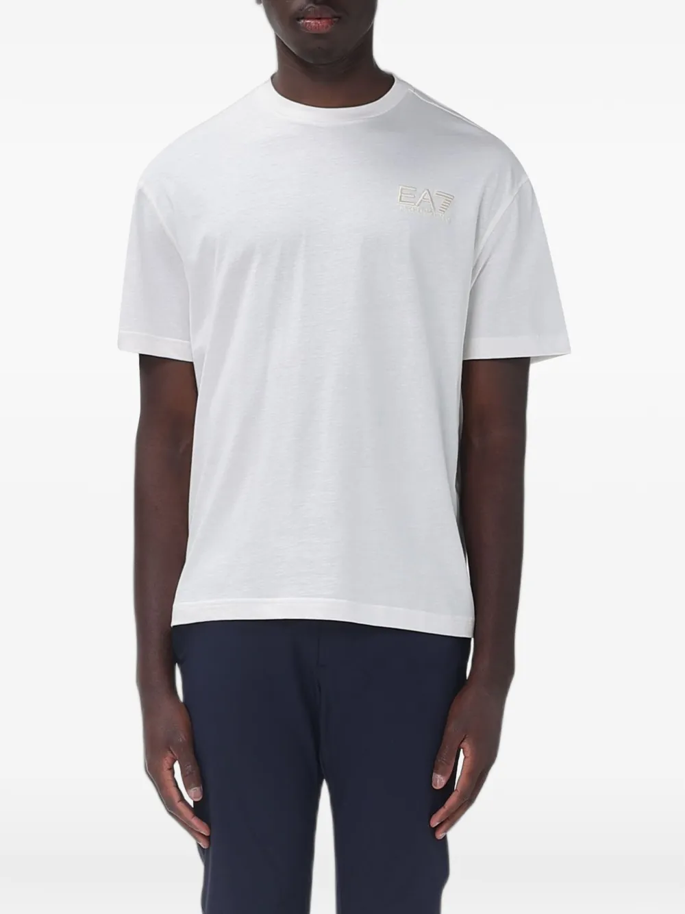 Ea7 Emporio Armani logo-print cotton T-shirt - Bianco